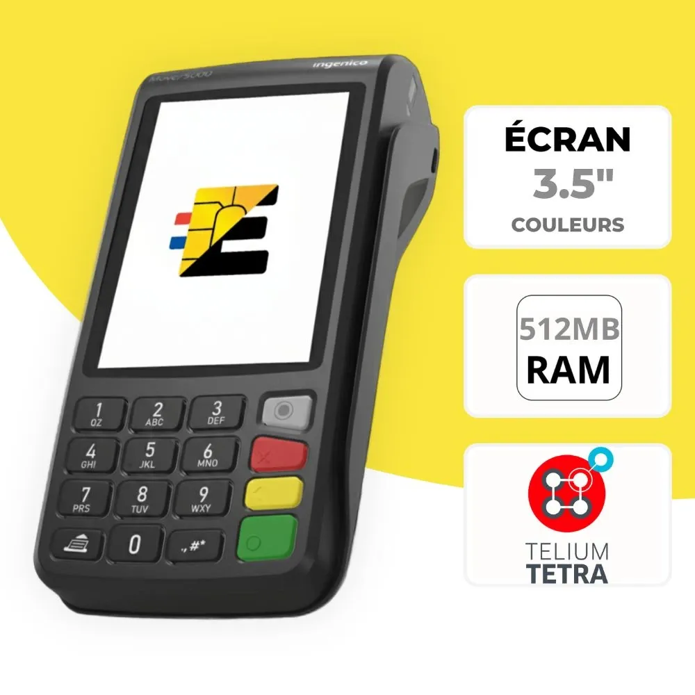 Ingenico Move 5000 - TPE Gamme Tetra | E-monétique